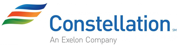 Graphic of three colored waves with the word Constellation to its right and An Exelon Company underneath it